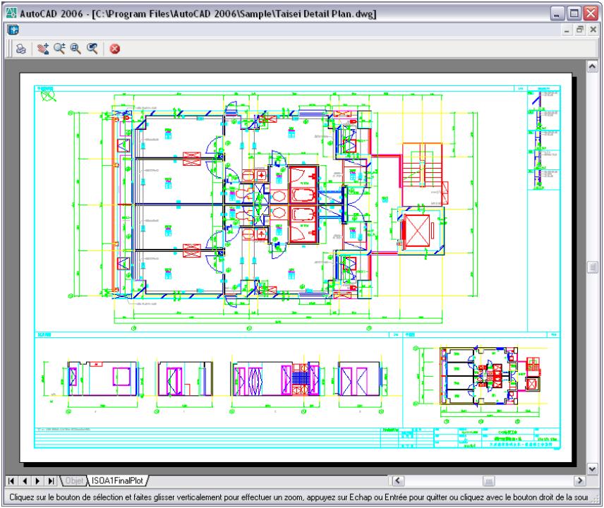 AUTODESK AUTOCAD 2006 - Affichage de l'aperçu d'un tracé - 1