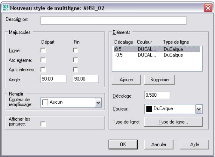 AUTODESK AUTOCAD 2006 - Pour définir un style de multiligne - 3