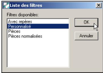 AUTODESK AUTOCAD MECHANICAL 2004 - Pour utiliser des filtres dans une liste de pieces - 2