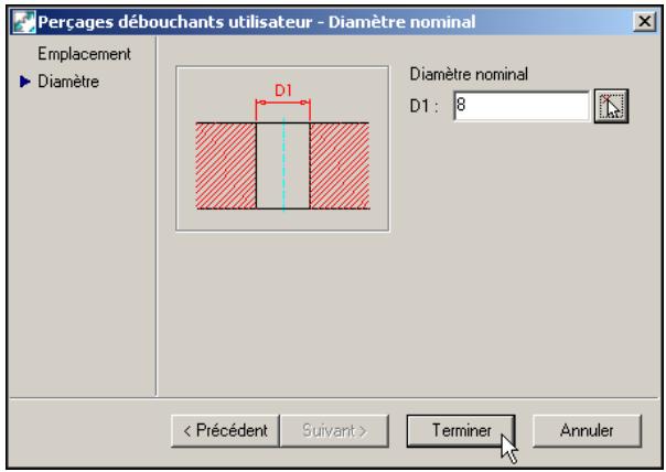 AUTODESK AUTOCAD MECHANICAL 2004 - Pour insérer un perçage débouchant - 5