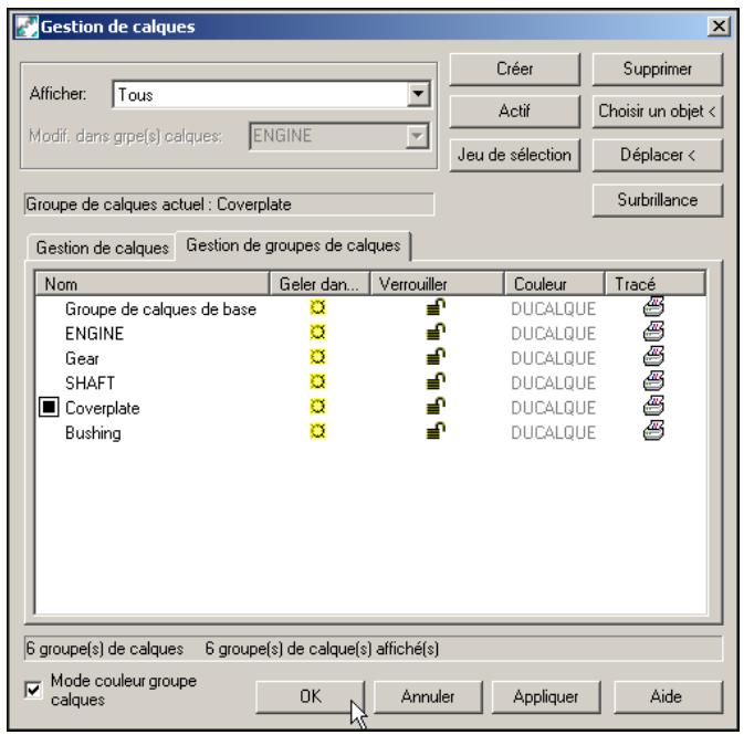 AUTODESK AUTOCAD MECHANICAL 2004 - Pour creer un groupe de calques - 2