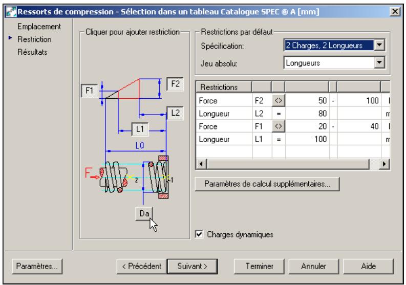 AUTODESK AUTOCAD MECHANICAL 2004 - Pour spécifique les restrictions du ressort - 1