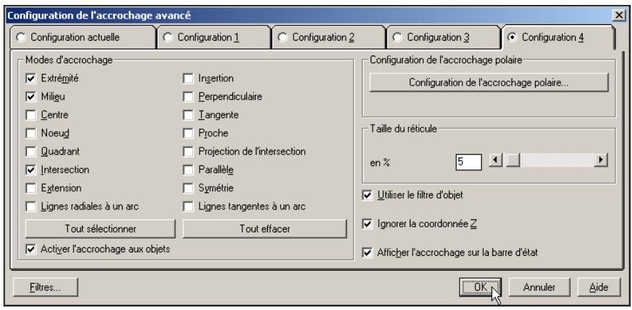 AUTODESK AUTOCAD MECHANICAL 2004 - Pour configurer les options d'accrochage - 2