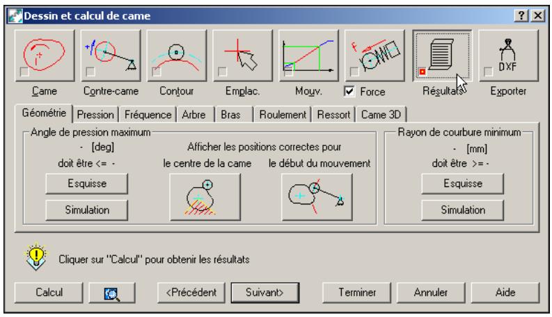 AUTODESK AUTOCAD MECHANICAL 2004 - Cliques sur Résultats, puis sur Calcul. - 1
