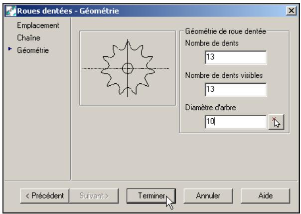AUTODESK AUTOCAD MECHANICAL 2004 - Pour insérer une roue dentée - 5