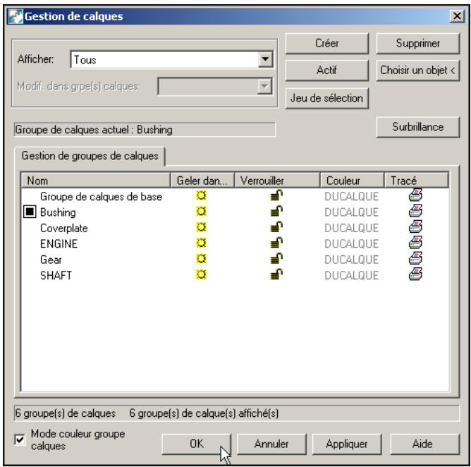 AUTODESK AUTOCAD MECHANICAL 2004 - Pour creer un groupe de calques - 5