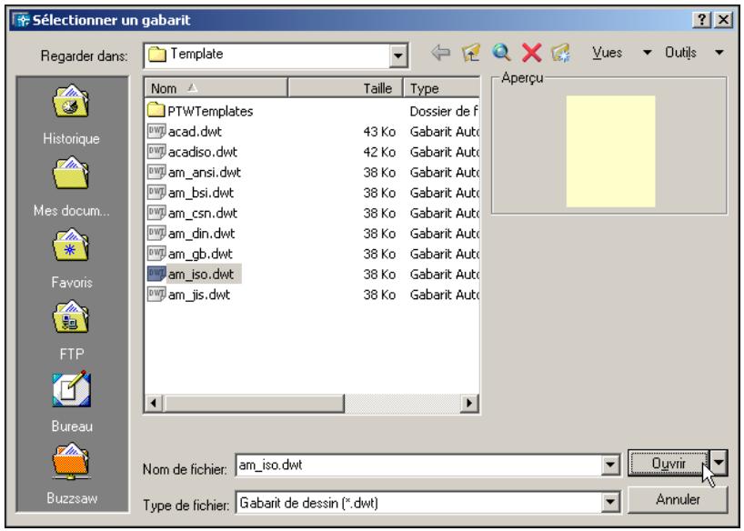 AUTODESK AUTOCAD MECHANICAL 2004 - Pour ouvrir un gabarit - 2