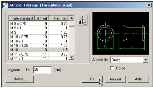 AUTODESK AUTOCAD MECHANICAL 2004 - Pour insérer un taraudage sur un arbre - 1