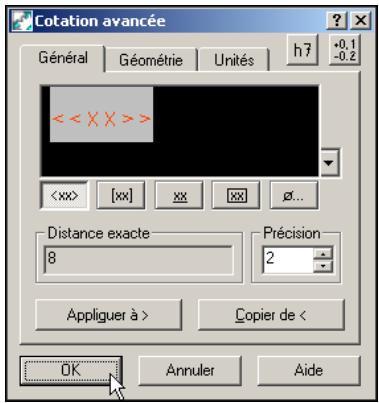 AUTODESK AUTOCAD MECHANICAL 2004 - Pour appliquer une cote dans la presentation - 4