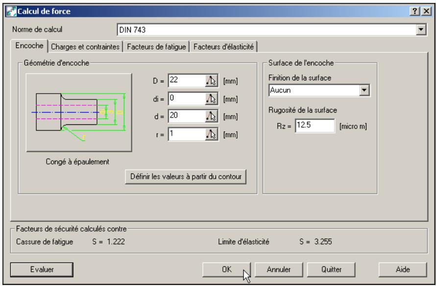AUTODESK AUTOCAD MECHANICAL 2004 - Pour calculer la force à une encoche - 3