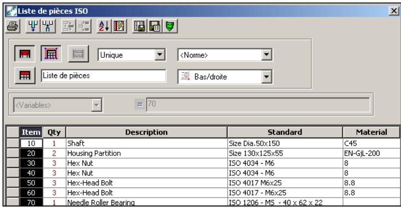 AUTODESK AUTOCAD MECHANICAL 2004 - Pour renumeréroter les éléments d'une liste de pieces - 3