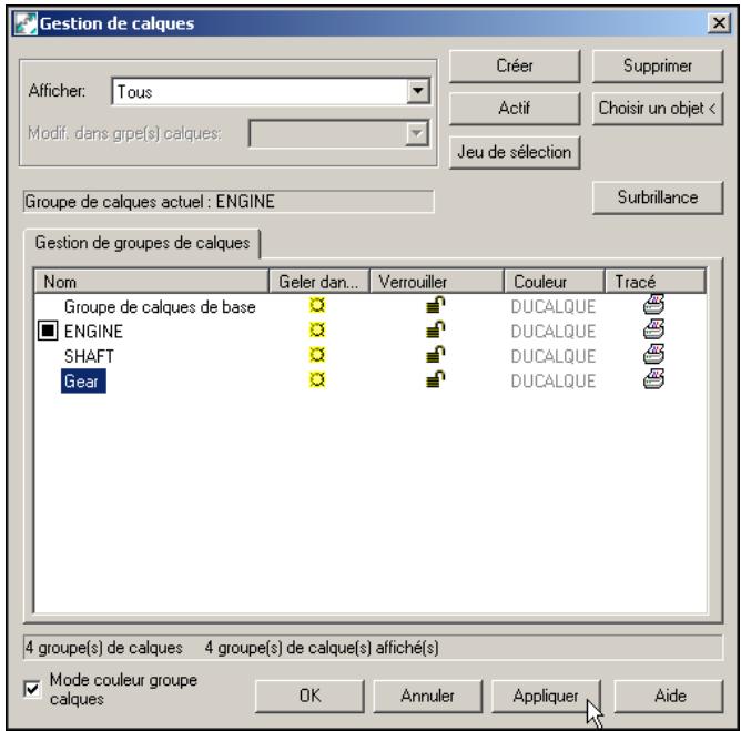 AUTODESK AUTOCAD MECHANICAL 2004 - Pour déplacer un bloc vers un groupe de calques - 3