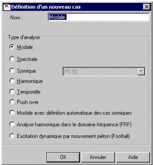 AUTODESK ROBOT STRUCTURAL ANALYSIS 2011 - Définition d'un nouveau cas ou modification du type d'analyse - 3