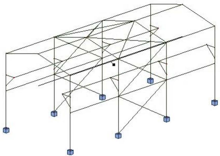 AUTODESK ROBOT STRUCTURAL ANALYSIS 2011 - 10.7.Halle industrielle (pont roulant - charge roulante) - 1
