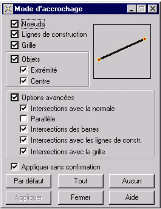 AUTODESK ROBOT STRUCTURAL ANALYSIS 2011 - Mode d'accrochage du pointeur - 1