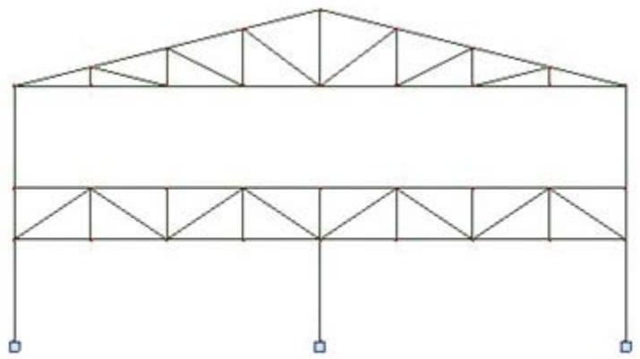 AUTODESK ROBOT STRUCTURAL ANALYSIS 2011 - 10.6.Example de définition des charges roulantes pour une structure plane (portique 2D) - 1
