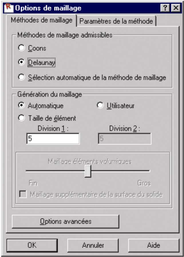 AUTODESK ROBOT STRUCTURAL ANALYSIS 2011 - Paramètres de la génération du mailage par éléments finis - 1