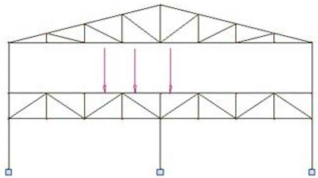 AUTODESK ROBOT STRUCTURAL ANALYSIS 2011 - 10.6.Example de définition des charges roulantes pour une structure plane (portique 2D) - 4