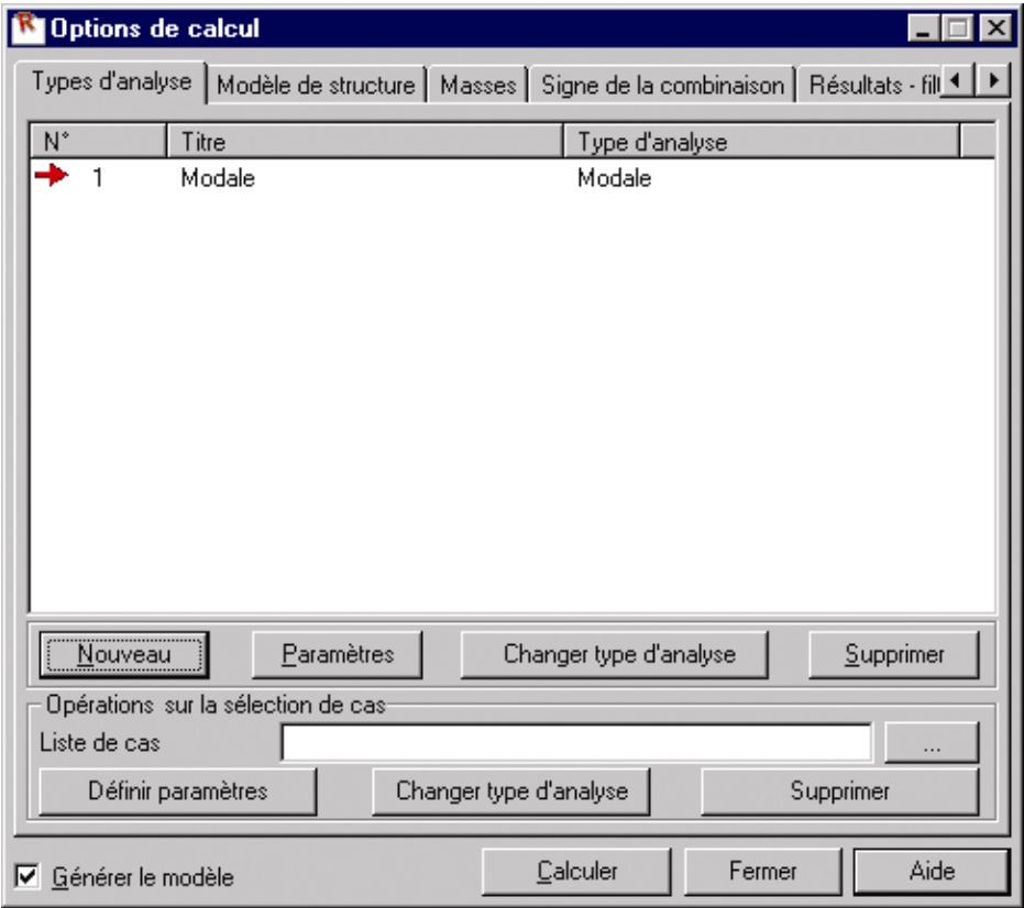 AUTODESK ROBOT STRUCTURAL ANALYSIS 2011 - Définition d'un nouveau cas ou modification du type d'analyse - 1