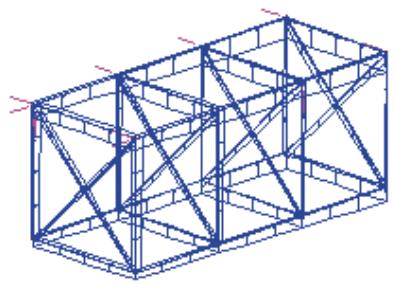 AUTODESK ROBOT STRUCTURAL ANALYSIS 2011 - Exemple de modélisation de la structure à barres avec les masses ajoutées - 3