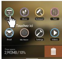 COWON D3 - + Ajout et suppression d'icones sur l'écran d'accueil - 2
