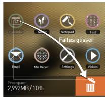 COWON D3 - + Ajout et suppression d'icones sur l'écran d'accueil - 3
