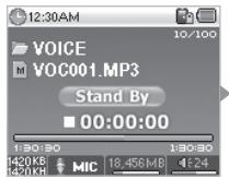 COWON IAUDIO X5 - Mode Voice Record (Enregistrement vocal avec microphone intégré) - 2