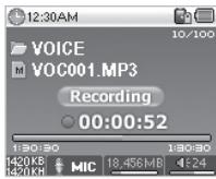 COWON IAUDIO X5 - Mode Voice Record (Enregistrement vocal avec microphone intégré) - 4