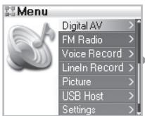 COWON IAUDIO X5 - Opérations simples : changement de mode - 2