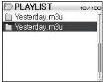 COWON IAUDIO X5 - - Configuration de la liste d'écoute (liste d'écoute M3U) - 4