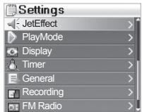COWON IAUDIO X5 - Opérations simples : utilisation du menu - 5