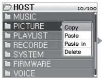 COWON IAUDIO X5 - Mode USB Host (Envoi et reception de fichiers à l'aide d'appareils compatibles) - 3