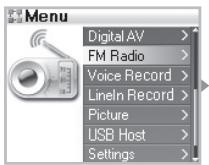 COWON IAUDIO X5 - Opérations simples : changement de mode - 3