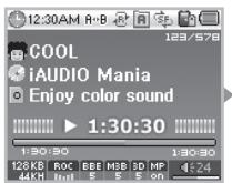 COWON IAUDIO X5 - Opérations simples : changement de mode - 1