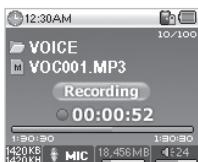 COWON IAUDIO X5V - Mode Voice Record (Enregistrement vocal avec microphone intégré) - 4