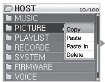 COWON IAUDIO X5V - Mode USB Host (Envoi et réception de fichiers à l'aide d'appareils compatibles) - 3