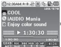 COWON IAUDIO X5V - Opérations simples : utilisation du menu - 1