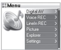 COWON IAUDIO X5V - Opérations simples : changement de mode - 2