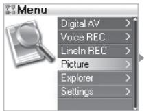 COWON IAUDIO X5V - Mode Picture (Visualisation d/images) - 2
