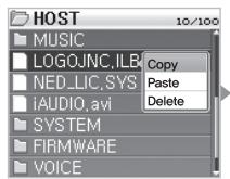 COWON IAUDIO X5V - Mode USB Host (Envoi et réception de fichiers à l'aide d'appareils compatibles) - 4