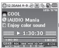 COWON IAUDIO X5V - Opérations simples : changement de mode - 1