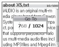 COWON IAUDIO X5V - - Utilisation de l'afficheur de texte - 6