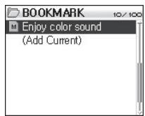 COWON IAUDIO X5V - Ajout depistes au dossier BOOKMARK - 4