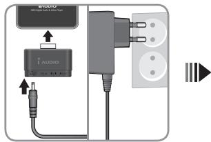 COWON IAUDIO X5V - Branchement sur une source d'alimentation et charge de la batterie - 3