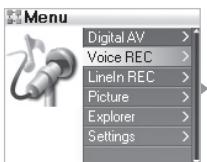 COWON IAUDIO X5V - Mode Voice Record (Enregistrement vocal avec microphone intégré) - 1