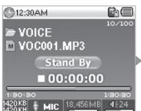 COWON IAUDIO X5V - Mode Voice Record (Enregistrement vocal avec microphone intégré) - 2