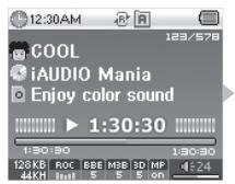 COWON IAUDIO X5V - Configuration de la fonction Repétition - 1
