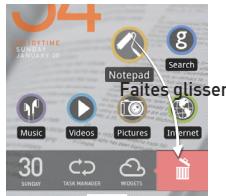 COWON Z2 PLENUE - + Ajout et suppression d'icones sur l'écran d'accueil - 3
