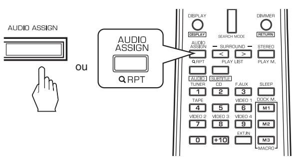 SHERWOOD RD-8504 - Appuyez sur la touche AUDIO ASSIGN. - 1