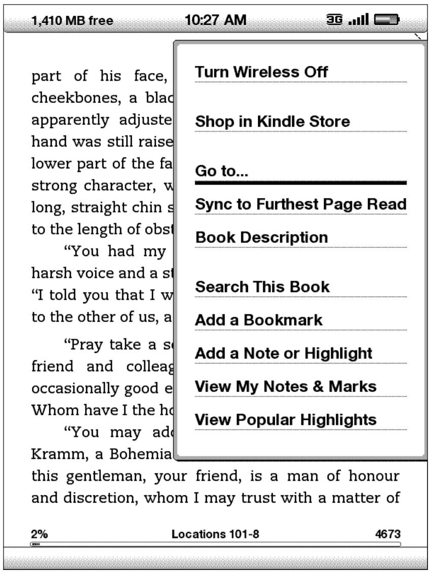 AMAZON KINDLE - Navigation à l'aide du MENU - 1